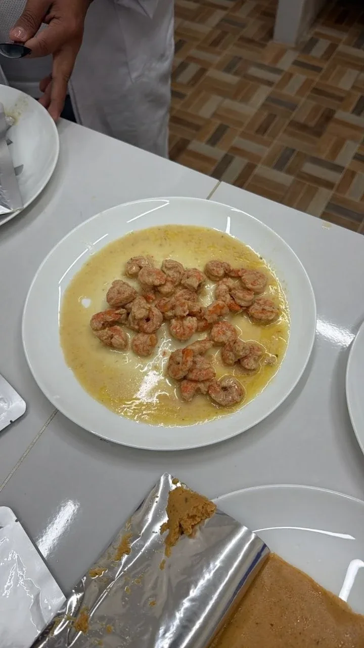 Oceans 97 shrimp in butter sauce, plated